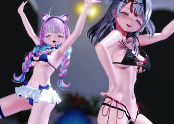 [KazuNishi] 30 沙花〇とホロ〇ンが「过食性アイドル症候群」を踊ってくれました。