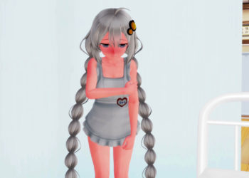 [スポンジ] 裸エプロンあかりちゃんは「秘密の学内おっぱ部员(新入生)」【R18MMD】